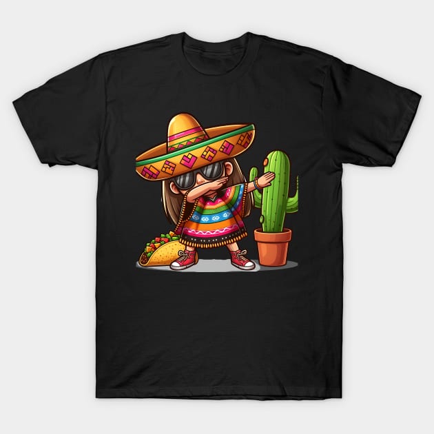 Celebrate Cinco de Mayo with our Dabbing Mexican  GIRL T-Shirt by click2print